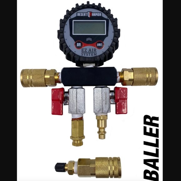 Desert Armor EZ AIR 4 TIRE INFLATE/DEFLATE SYSTEM Red/ Standard/ Baller - Picture 2 of 7